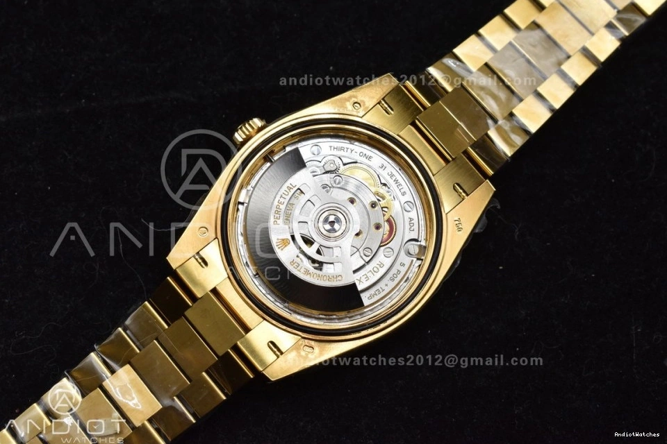 Soft 1:1 Date Bracelet ARF Weight) Crystal On President (Gain 656 Best YG Day Edition Black Dial 228238 VR3255 40 0228